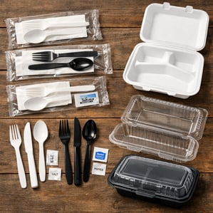 Plastic Cutlery Kits Togo Containers